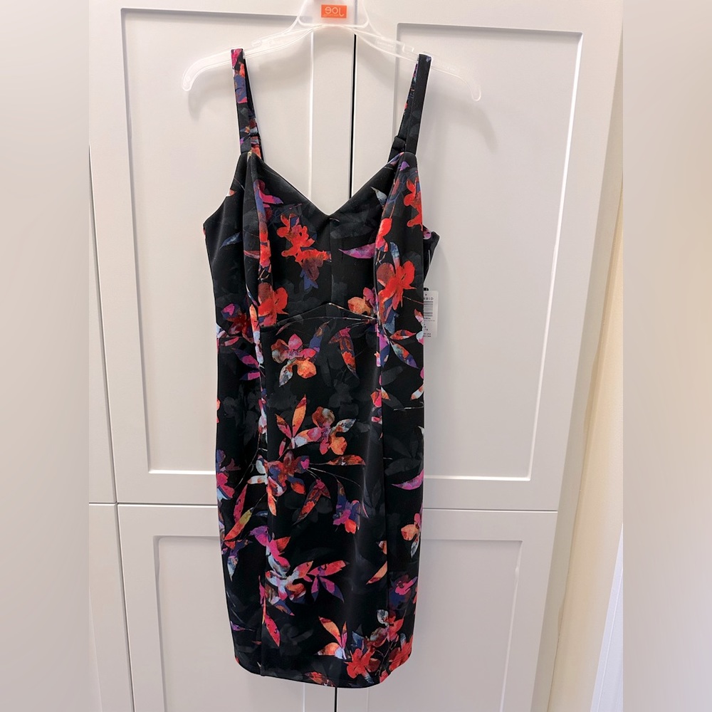 Floral Mini Scuba Dress